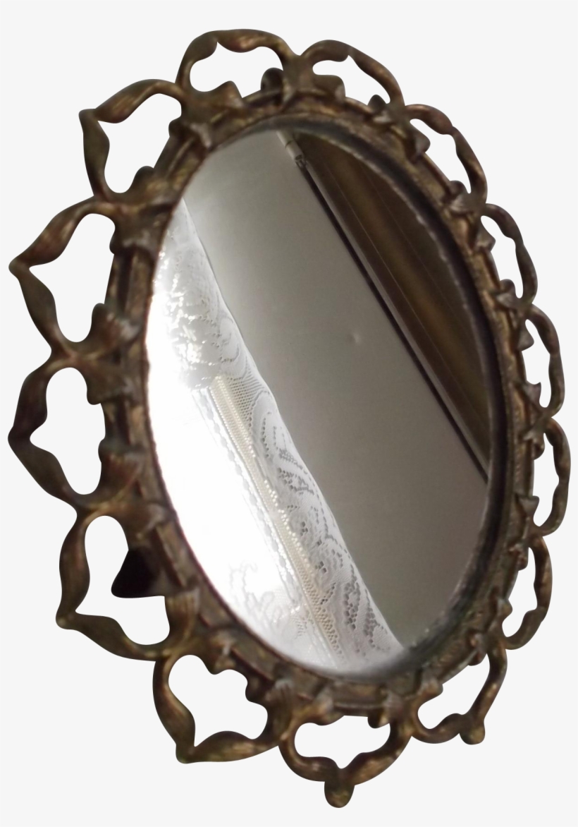 Here Is A Vintage, Collectible Mirror That Is Oval - Old Mirror Png, transparent png download