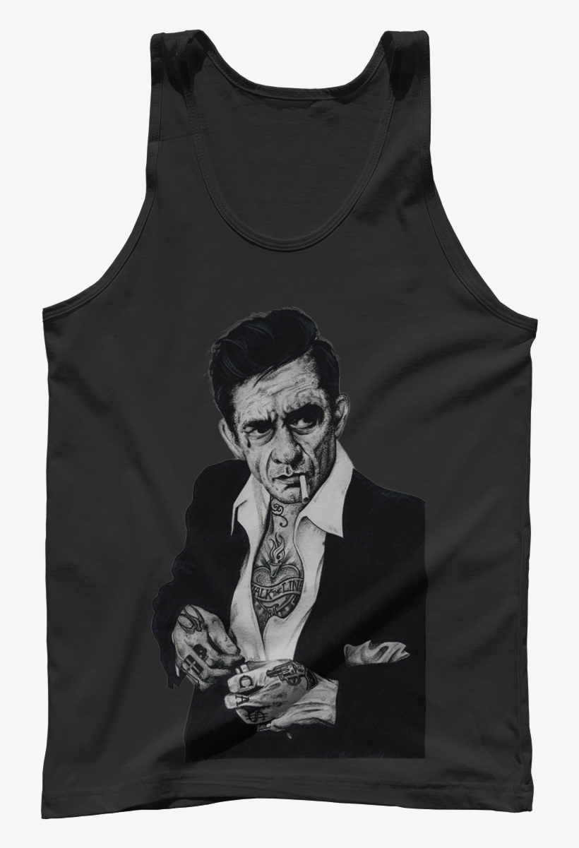 Inked - Johnny Cash - Black - Inked Johnny Cash - District Unisex Shirt / Black /, transparent png download