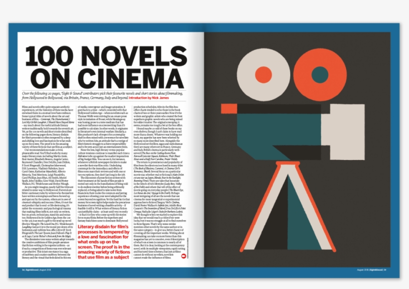100 Novels On Cinema - Graphic Design, transparent png download