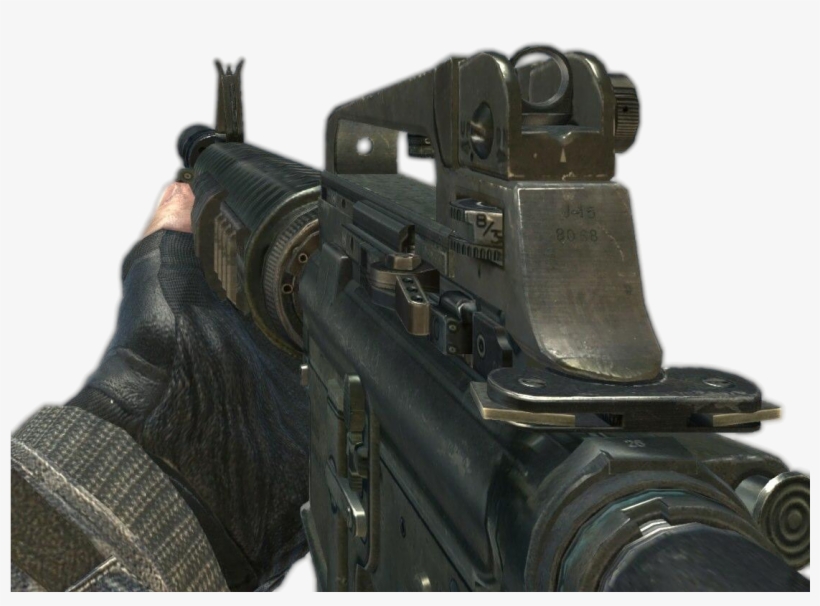 M16a4 Silencer Mw3 - Firearm, transparent png download