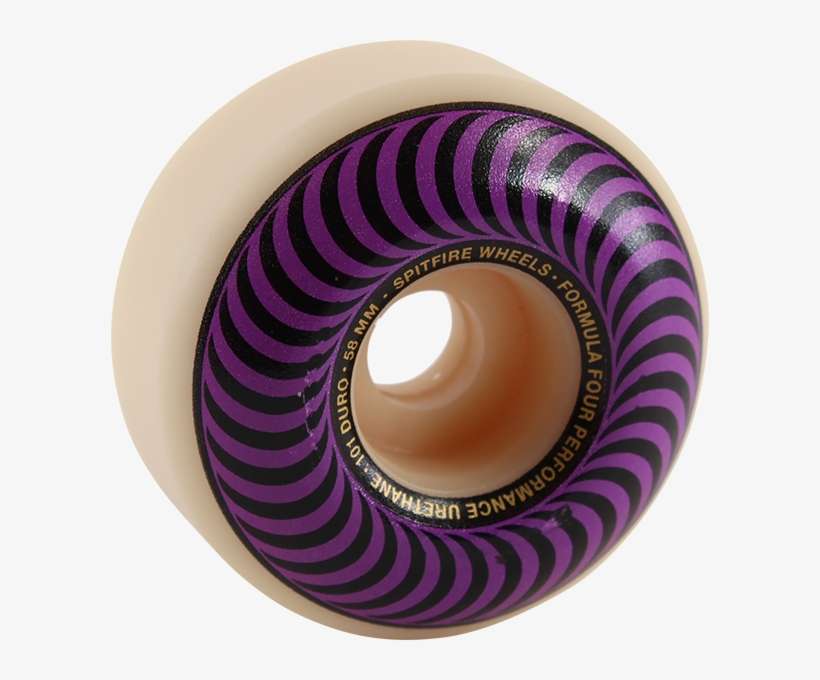 Sf F4 101a Classic Swirl 58mm Wht W/purple - Skateboard Wheels, transparent png download