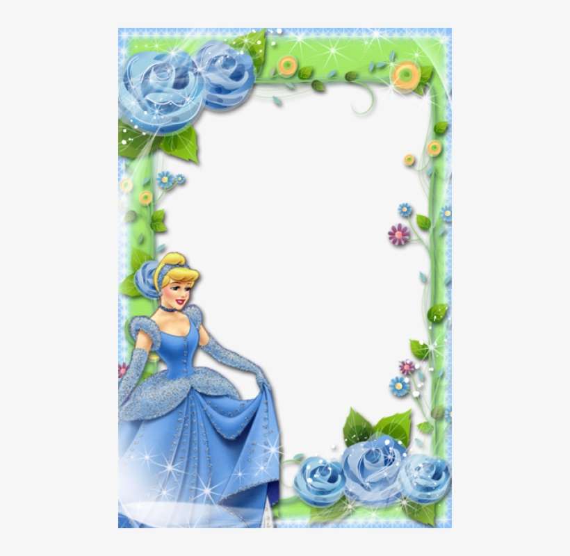 Free Png Transparent Blue Green Kids Frame With Princess - Des Cadres De Princesse, transparent png download