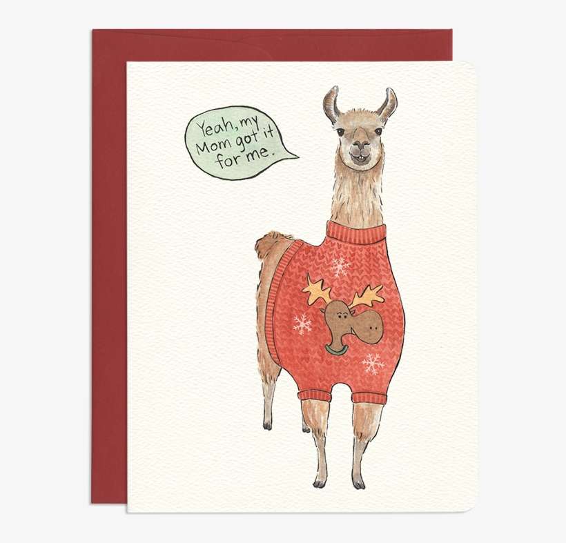 Ugly Sweater Llama - Llama Christmas Png Free, transparent png download