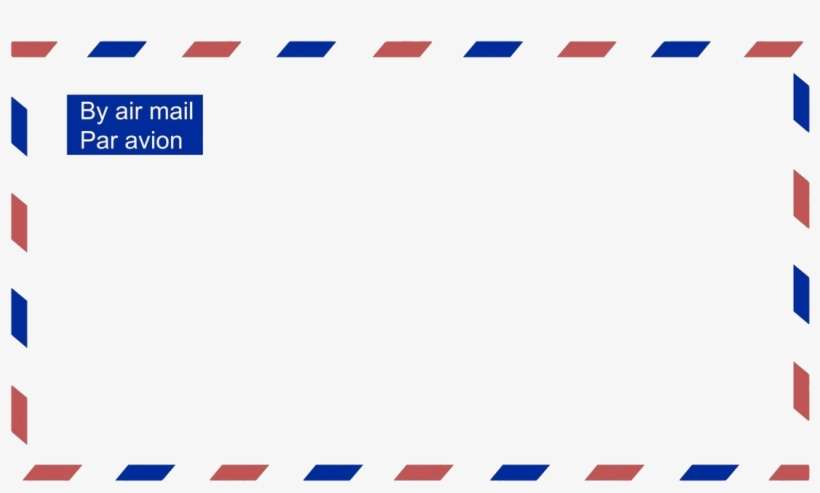Envelope Mail Png Photo - Luftpost-adressen-aufkleber Rechteckiger Aufkleber, transparent png download