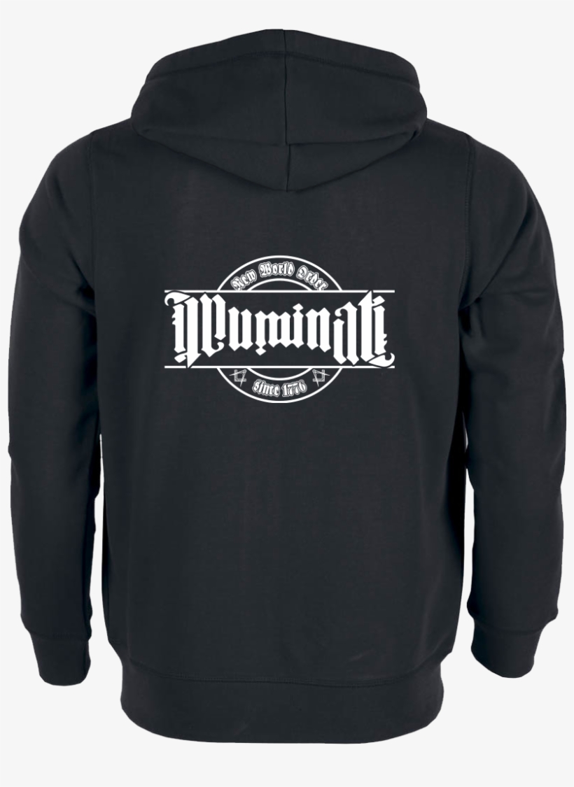 Illuminati Sweatshirt Stanley Hoodiejacket Black - Dark Grey Hoodie Back, transparent png download