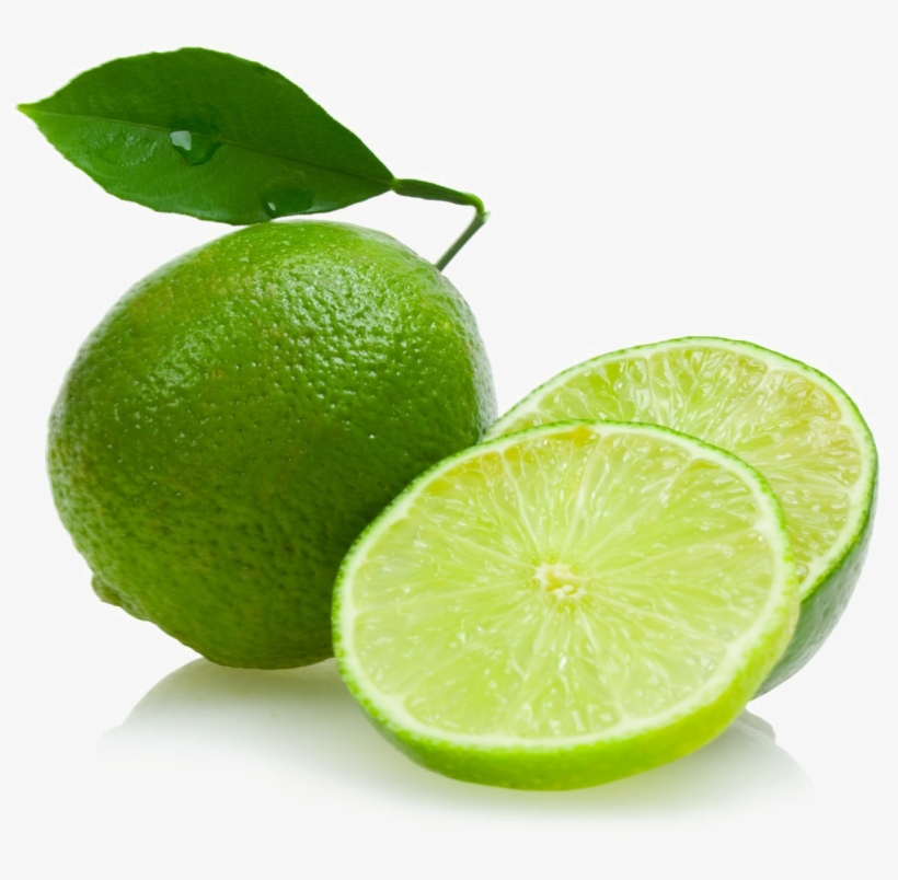 Lime Png Pic - Limon Verde Con Hoja, transparent png download