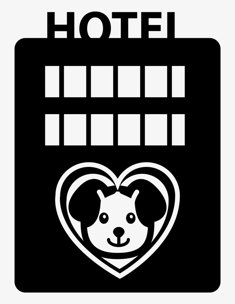 Pet Hotel Building With A Dog Image In A Heart Shape - Pet, transparent png download