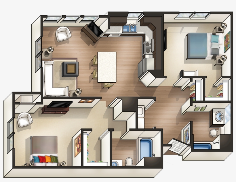 Pet Friendly 2 Bedroom 2 Bathroom 1,123 Square Foot - Watertown, transparent png download
