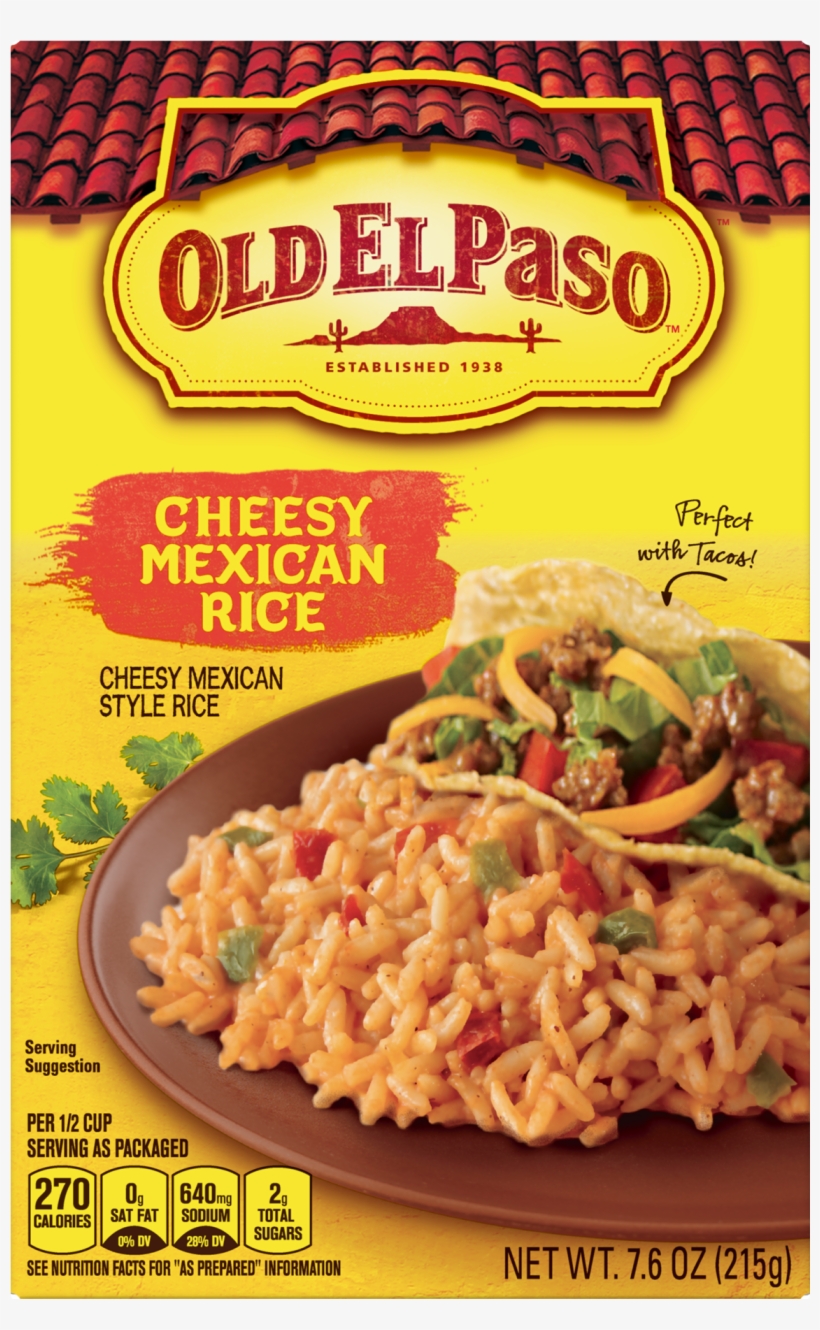 Old El Paso Mexican Rice, Cheesy - 7.6 Oz Box, transparent png download