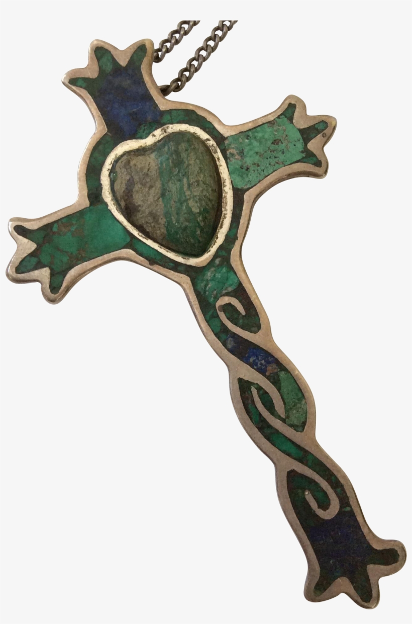 Rare Los Castillo Taxco Sterling Silver Cross Pendant - Taxco, transparent png download