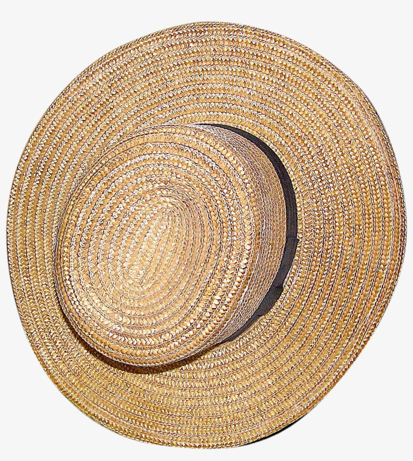 Vintage Amish Straw Hat, Lancaster Valler Pa, Mid 20th - Hat, transparent png download