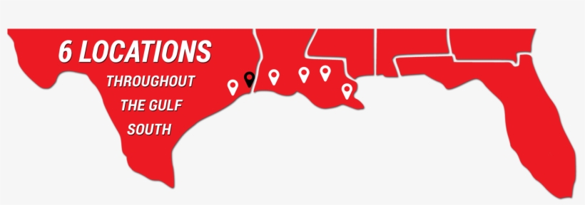 Heavy Equipment & Specialty Attachments - Map Of Southeastern United States, transparent png download