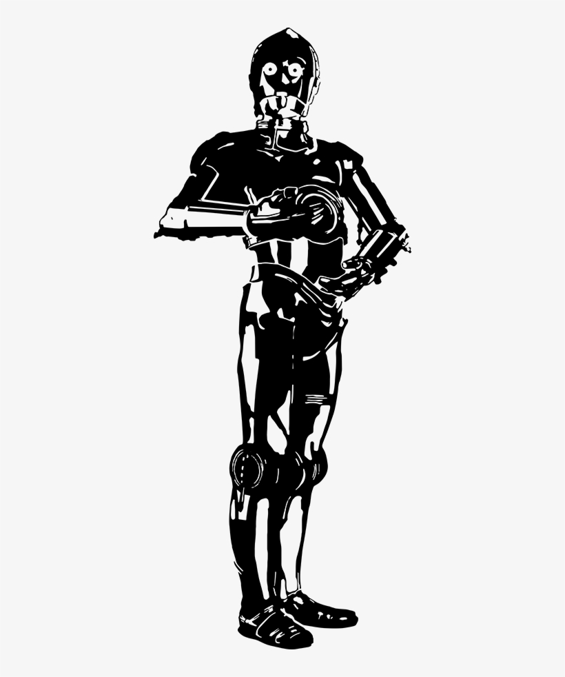 Sticker C3po Tenstickers - C3po Sticker, transparent png download