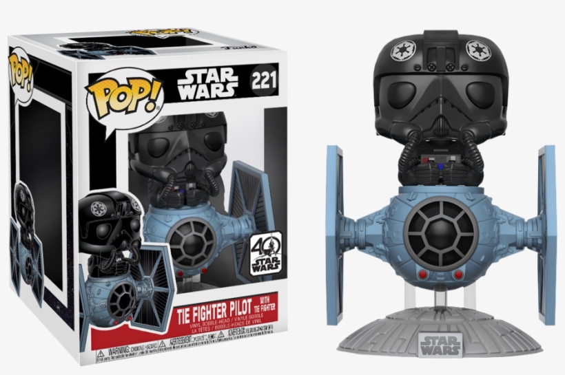 Tie Fighter Pilot With Tie Fighter Deluxe Funko Pop - Funko Pop Star Wars Tie Fighter, transparent png download