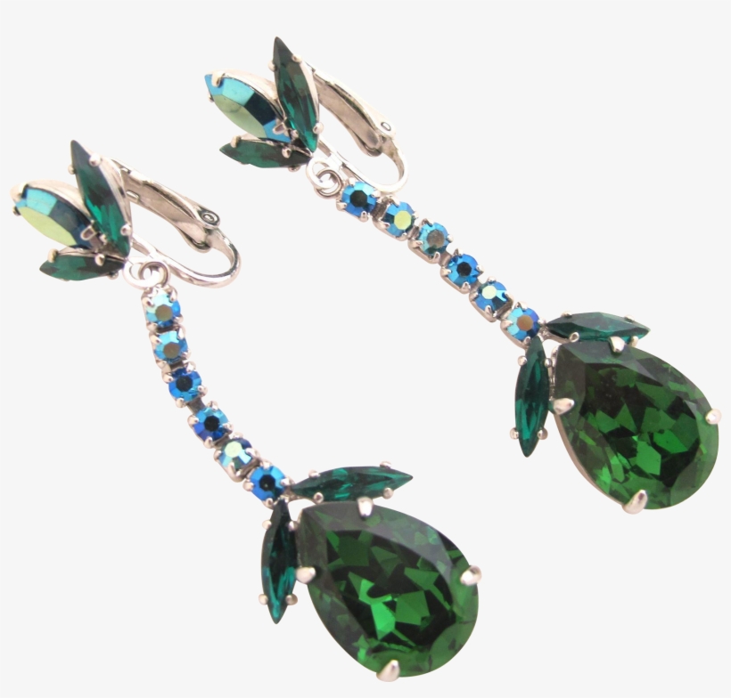 Banner Black And White Stock Clip Earring Teardrop - Crystal, transparent png download