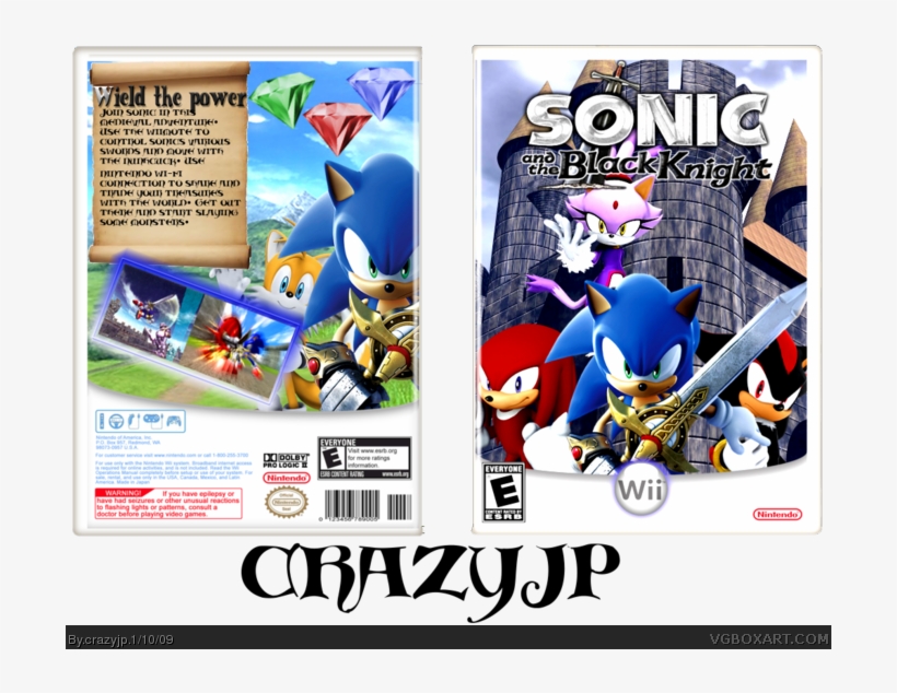 Sonic And The Black Knight Wii Box Art Cover Crazyjp - Sonic And The Black Knight, transparent png download