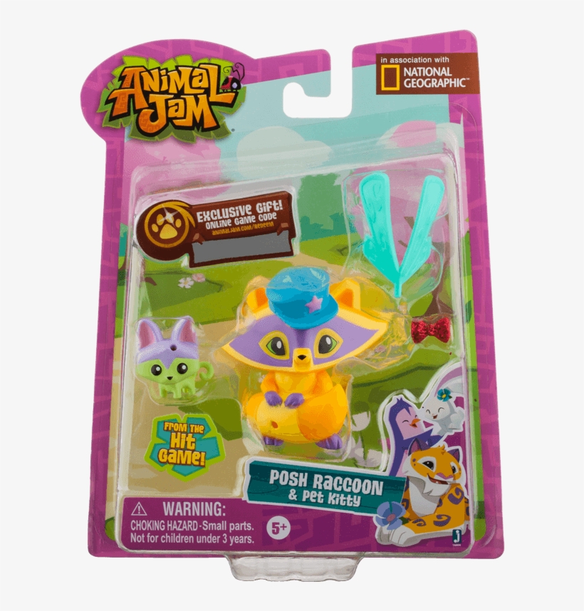 Posh Raccoon And Pet Kitty Posh Raccoon And Pet Kitty - Animal Jam Sunny Bunny And Pet Ducky, transparent png download