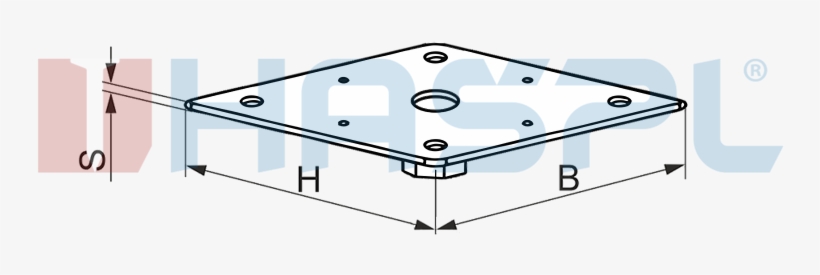Plate For Pillar Base 110x110x4,0 M24 - Mother, transparent png download