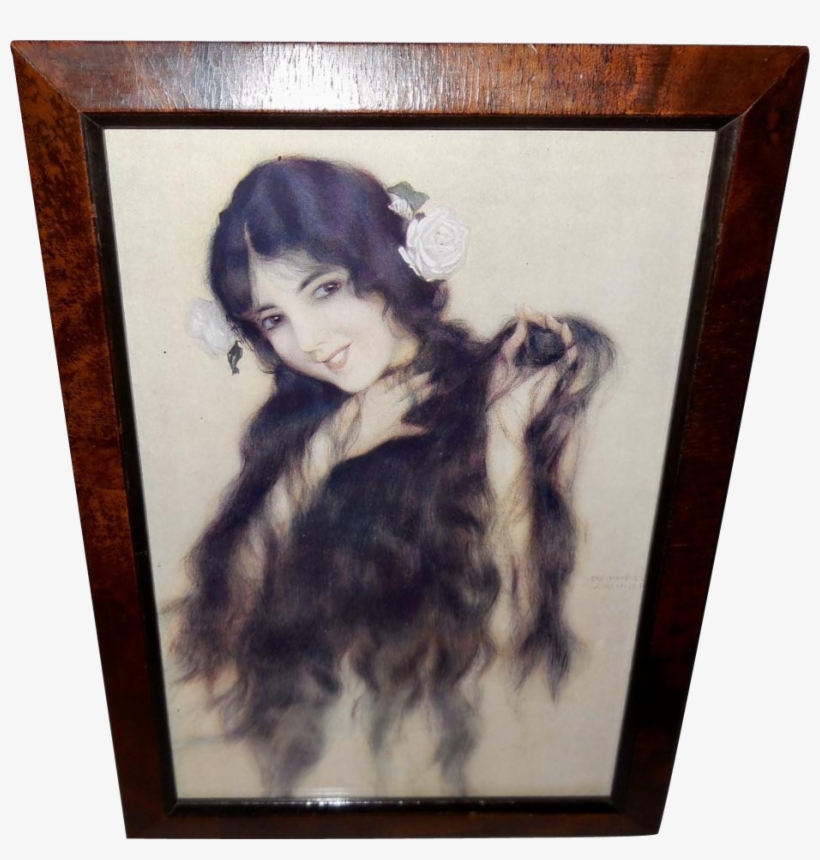 Raphael Kirchner Vintage Print Of Melisande - Mélisande, From The Series Kirchner Girls, transparent png download