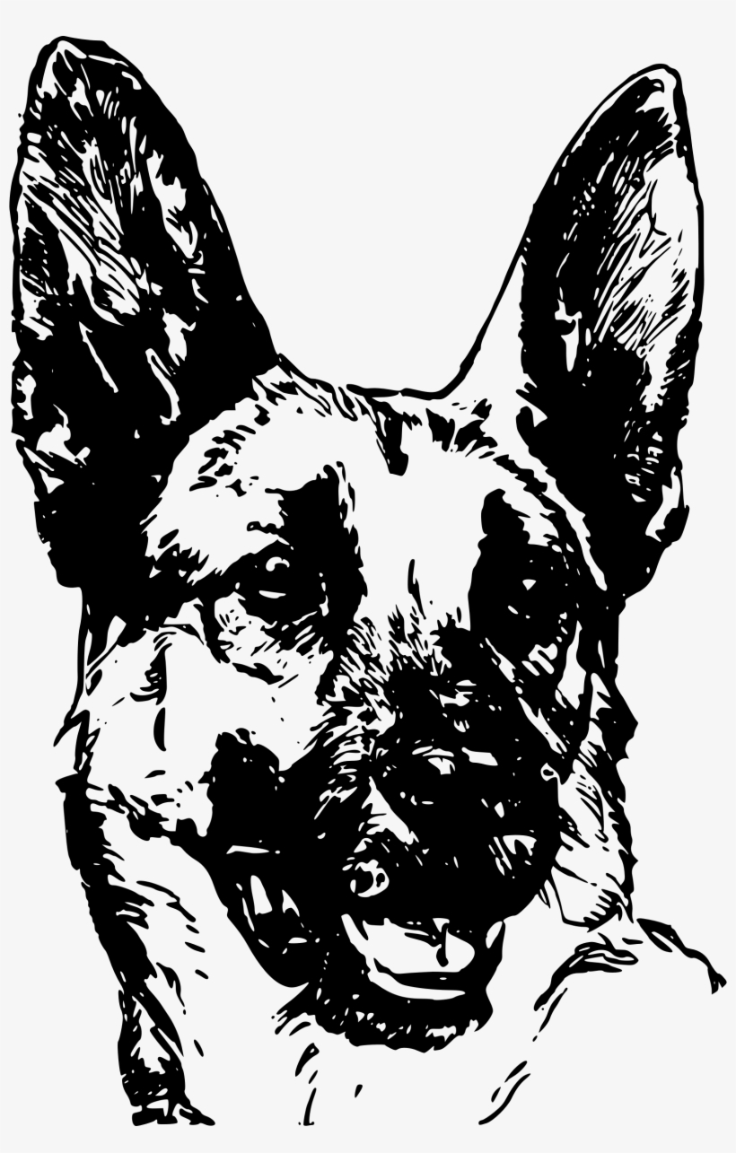 German Shepherd Art Image Transparent Png Dog - German Shepherd Face Vector, transparent png download