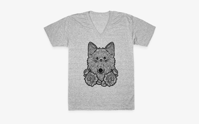 Seven Eyed Fox V-neck Tee Shirt - Baking Shirt Design, transparent png download
