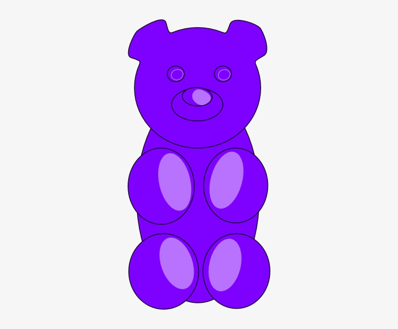 Gummy Bear Clipart Basic - Purple Gummy Bear Clipart, transparent png download
