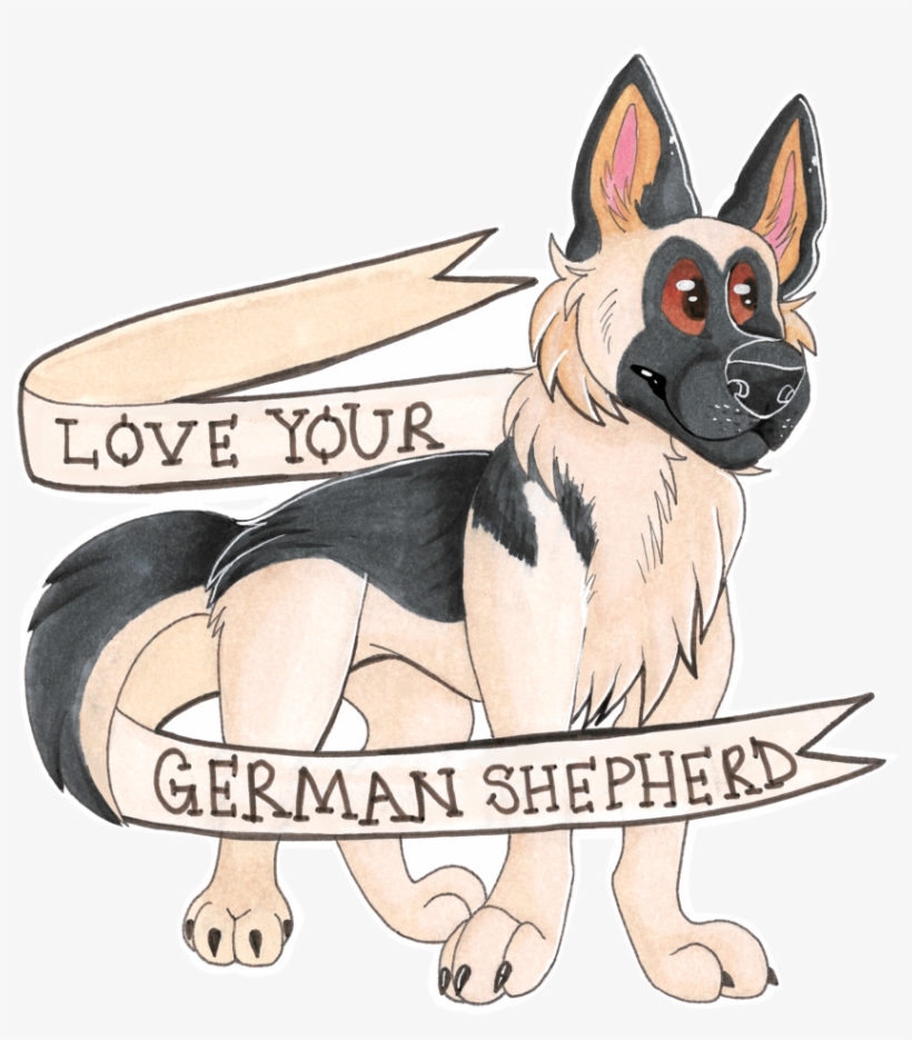 Love Your German Shepherd - Old German Shepherd Dog, transparent png download