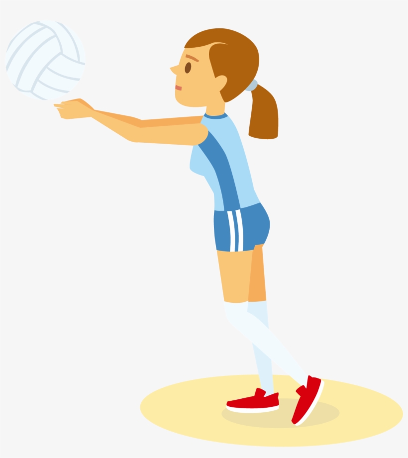 Male Volleyball Player Png Library Download - Volleyball Team Clipart, transparent png download