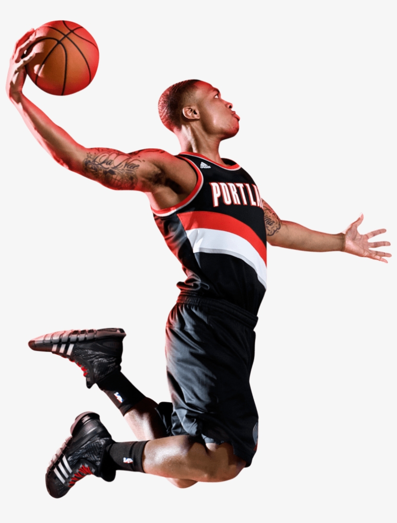 Image Freeuse Download Damian Lillard Dunk Transparent - Damian Lillard Png, transparent png download