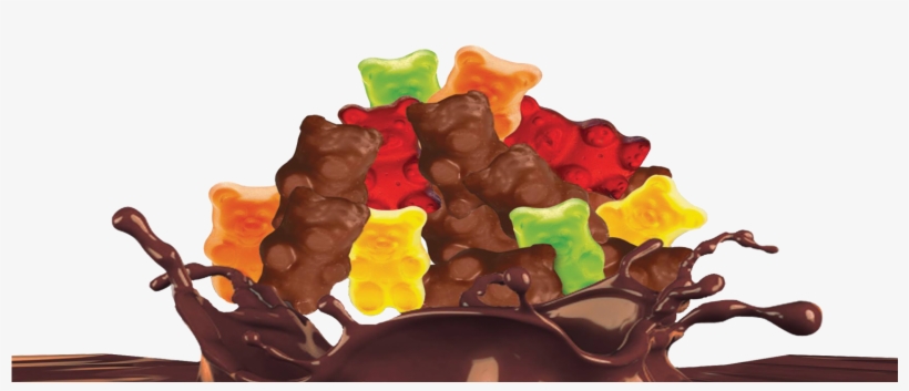 Chocolate Gummy Bears 3oz - Chocolate, transparent png download