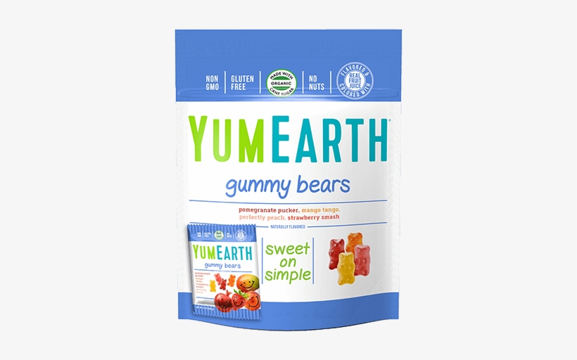 Gummy Gluten Free Bears - Yum Earth - Natural Gluten-free Gummy Bears - 10 Packs, transparent png download