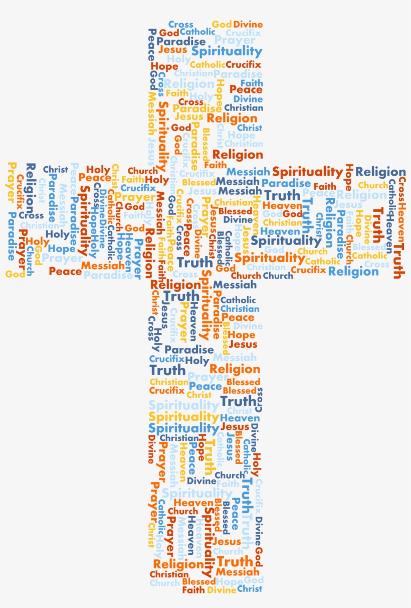 This Free Icons Png Design Of Jesus Cross Word Cloud, transparent png download