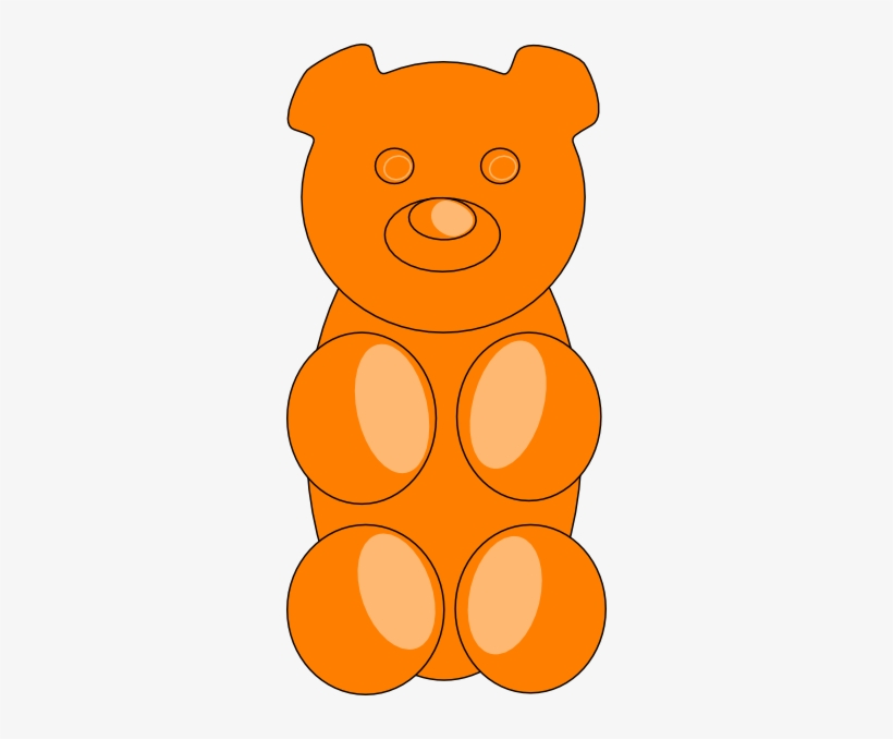 Orange Gummy Bear Clipart, transparent png download