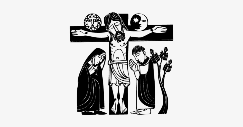 Follow - 12th Station Of The Cross Black And White, transparent png download