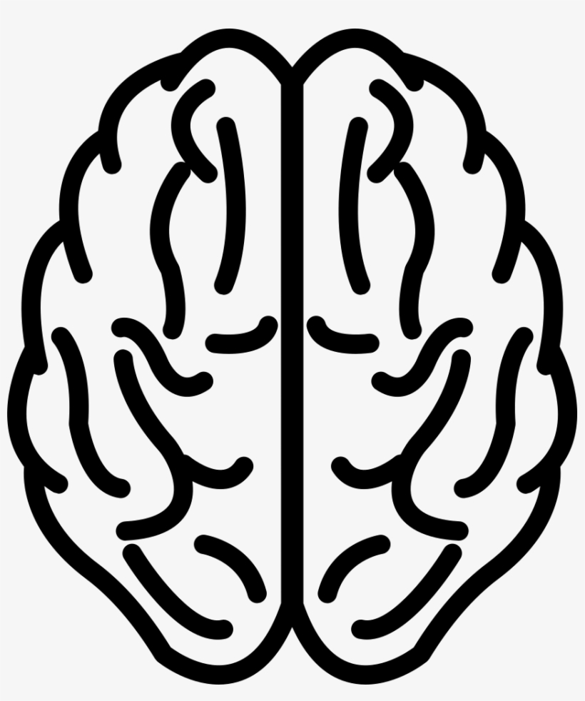 Brain Upper View Outline Vector - 20 Incredible Mental Tricks, transparent png download