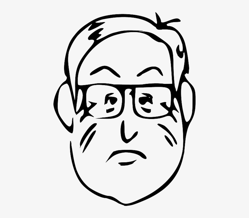Head, Part, Outline, Man, Face, Body, Glasses, Beard - French Accent Face, transparent png download