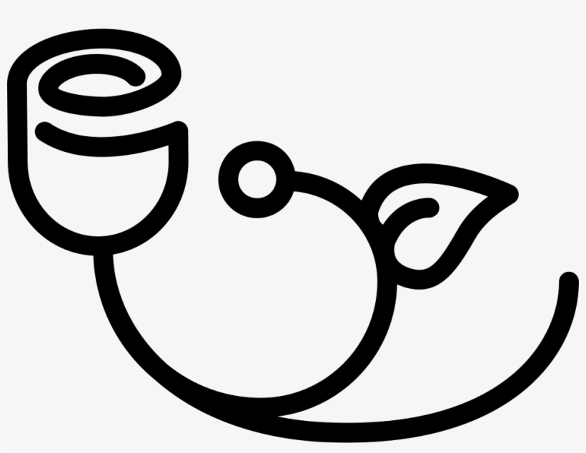 Bell Flower With Leaf Outline Comments - Design In Flower Outlines, transparent png download