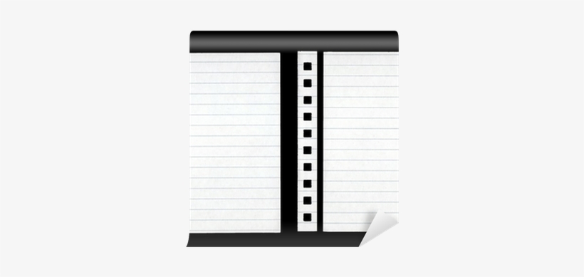 2 Small Sheets Of Lined Paper Isolated On Black Wall - Paper, transparent png download