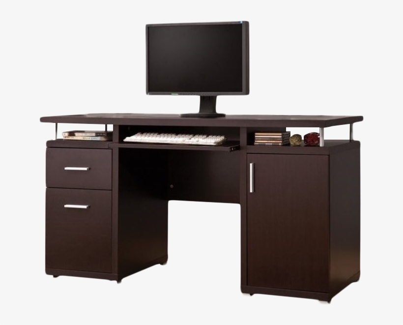 Brayden Studio 2 Drawer Computer Desk Finish: Cappuccino, transparent png download
