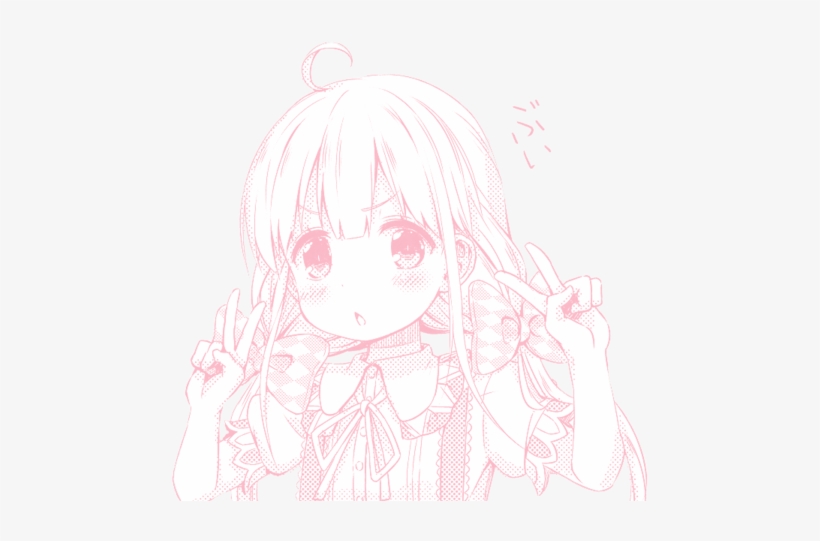 76 Images About ❖ Manga Pink Girl ❖ On We Heart It - Sketch, transparent png download