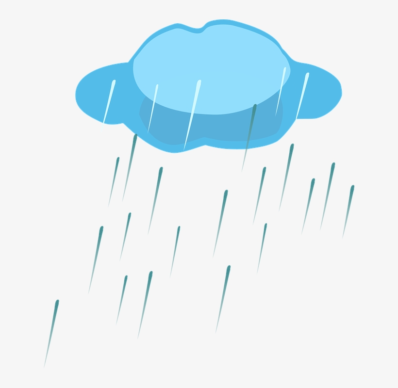 Landscape With The Small House In Rainy Day, A Vector - Raining Clipart, transparent png download