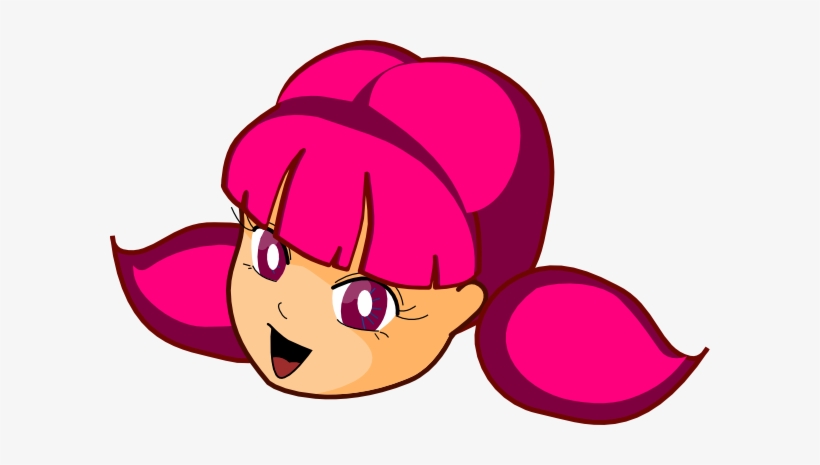 Anime Clipart Pink - Anime Girl Head Png, transparent png download