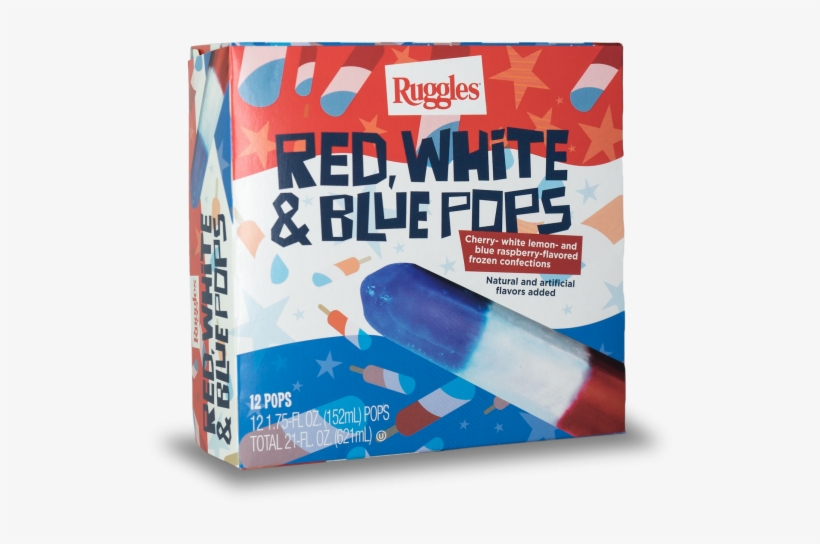 Red, White & Blue Pops - Blue Raspberry Flavor, transparent png download