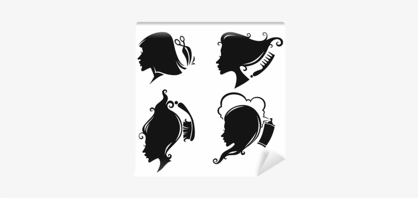 Vector Collection Of Women Head Silhouettes And Hairdresser - Frases Para Una Estetica De Belleza, transparent png download
