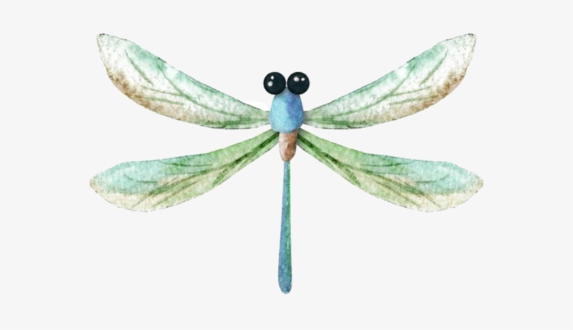 Watercolor Painting Icon Transprent - Dragonfly Painting Insects Watercolor Png, transparent png download