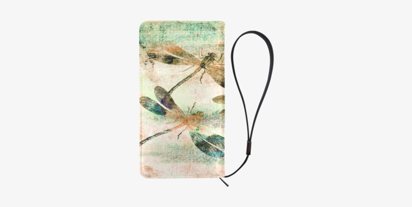 Mauritius Vintage Dragonflies Qr Men's Clutch Purse - Mauritius Vintage Dragonflies Colours Laptop Sleeve, transparent png download
