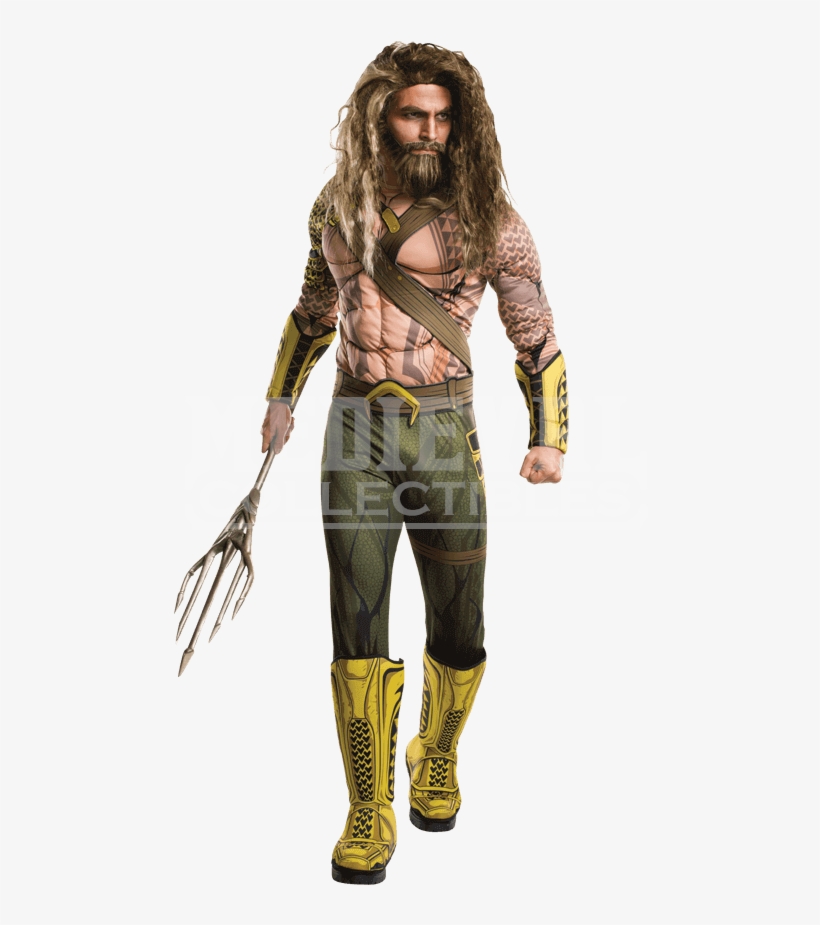 Adult Deluxe Dawn Of Justice Aquaman Costume - Costume Aquaman, transparent png download