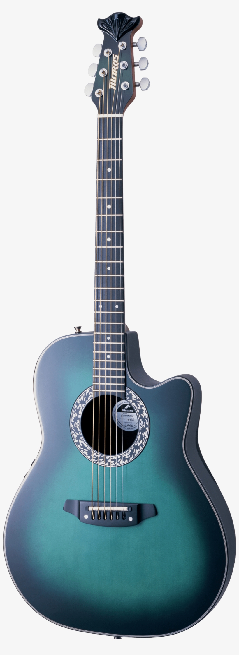 Acoustic Blue Guitar - Blue And Black Guitar, transparent png download