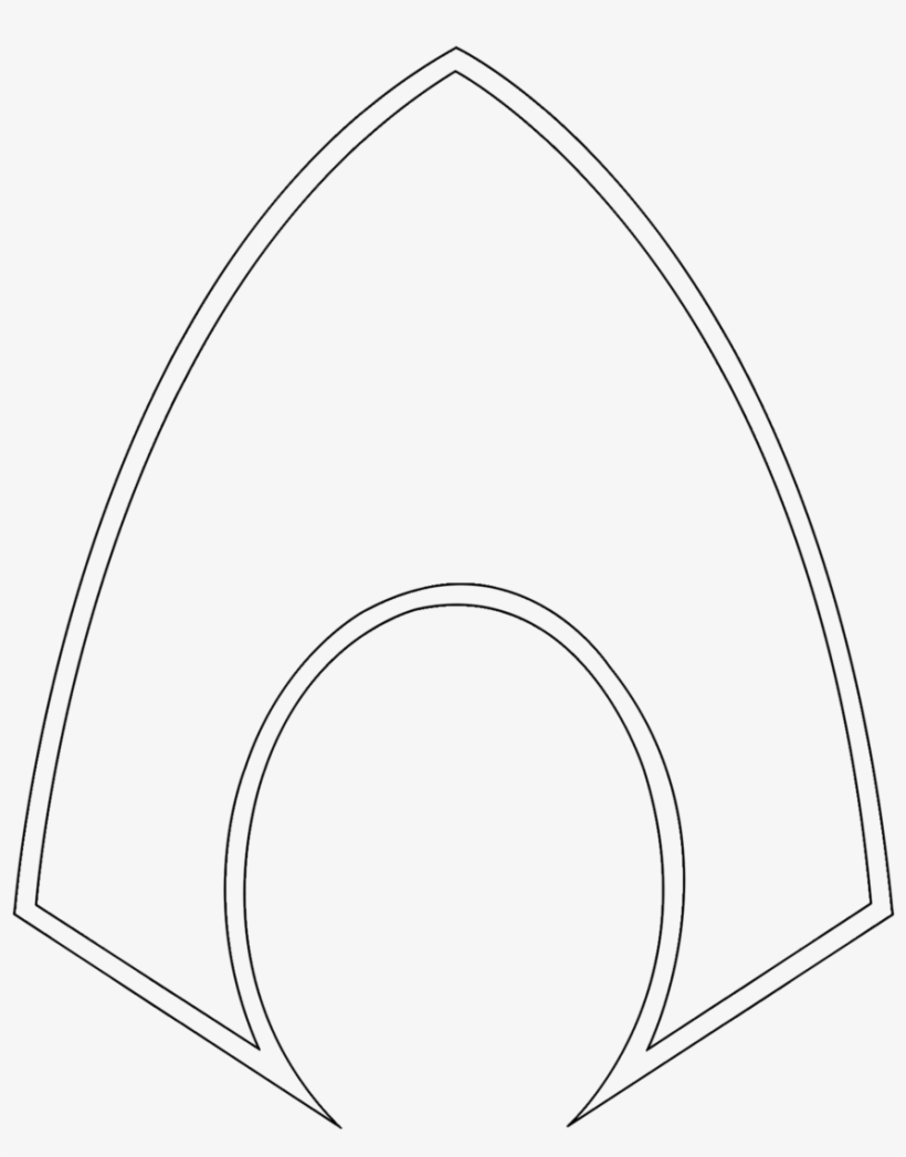 Auquaman Logo Outline By Mr - Circle, transparent png download