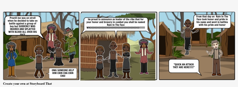 Rain In The Face Battle Scene - Rain-in-the-face, transparent png download